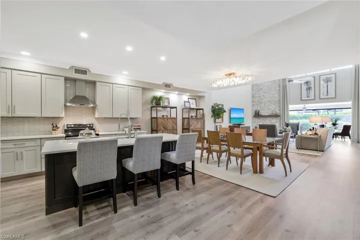 New Concept Design Showing Huge Center Island with Extra Storage, Chef Sink Cambria Quartz