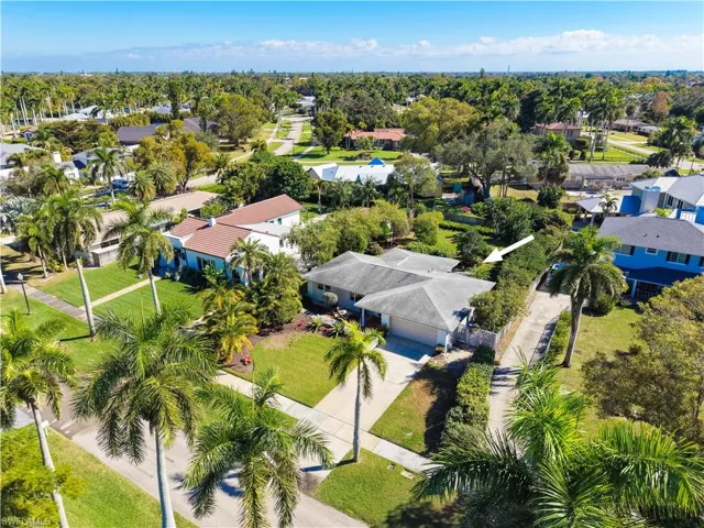Aerial of neighborhood