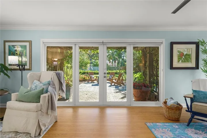 French Doors to outside