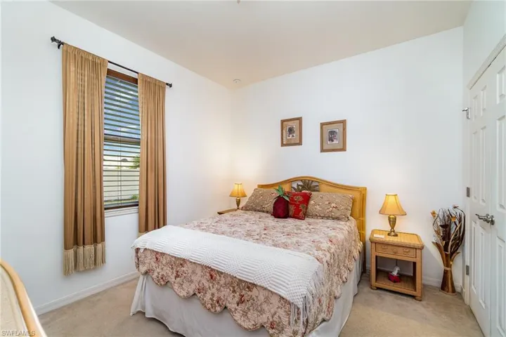 Bedroom with carpet floors