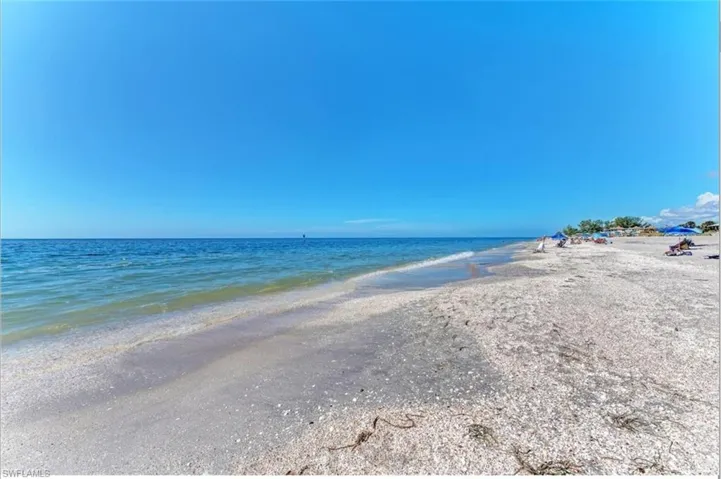 Water view with a beach view