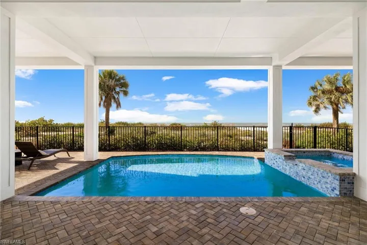 pool with spa
