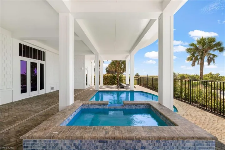 pool with spa