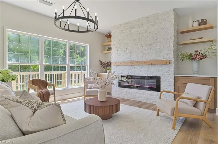 custom built in fireplace feature wall