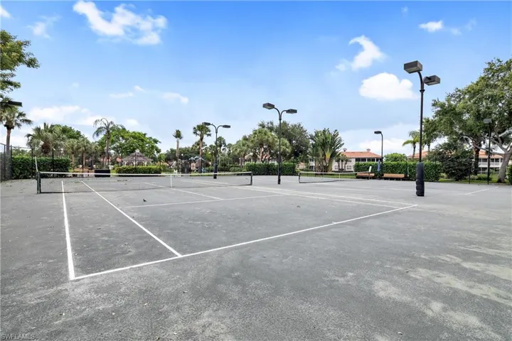 View of tennis court