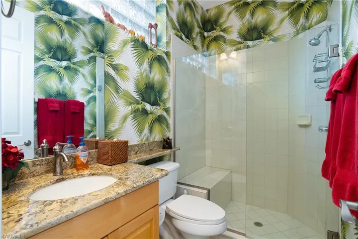 Bathroom #3 is just off the den and family room.