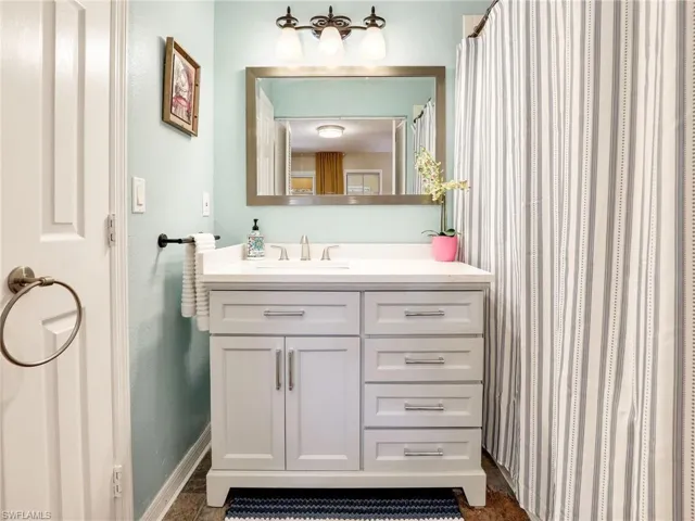 New vanity and mirror