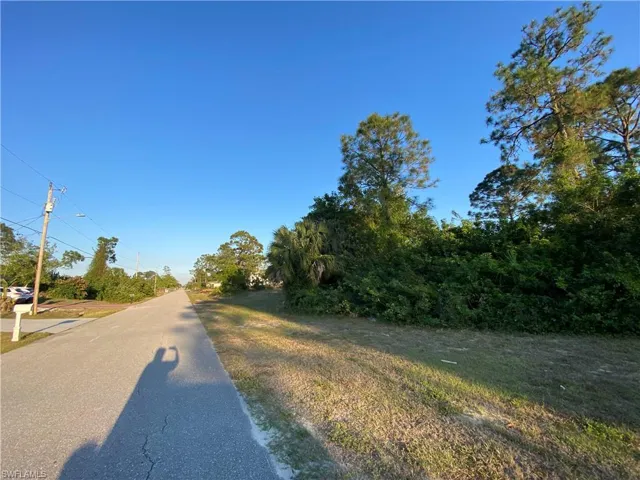 View of road with street lights