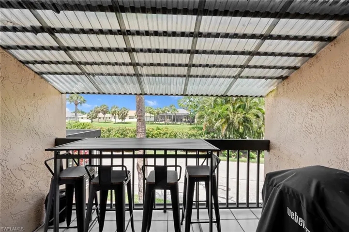 Balcony with grilling area right off the kitchen