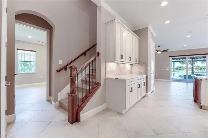 Bedroom 2 and stairs to the second-floor game / flex room
