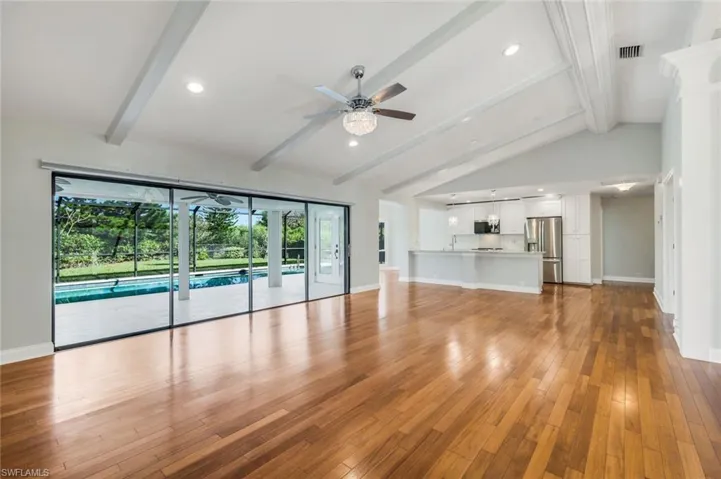 Oversized great room-open to modern kitchen