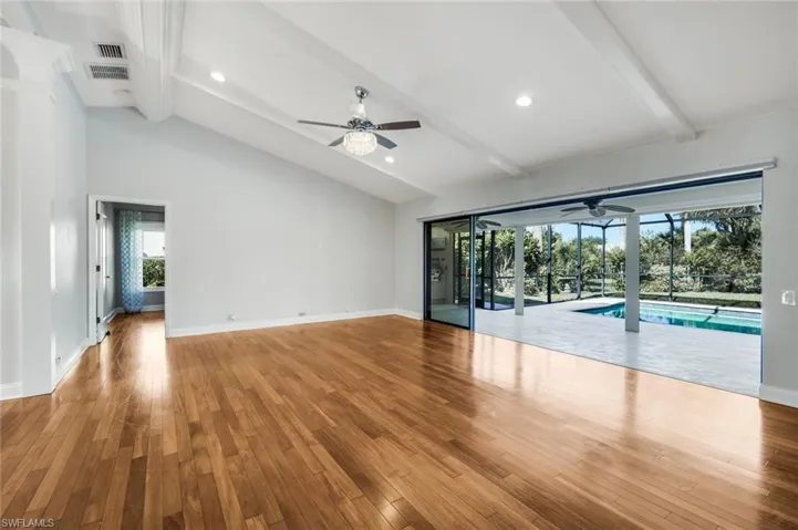 Full wall of sliders blending the outside & indside