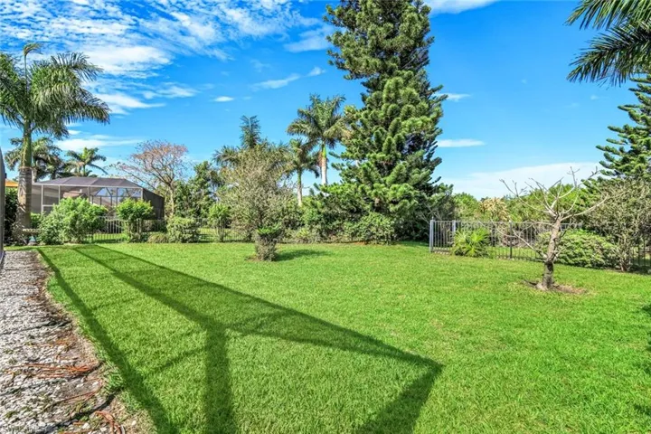Lovely fenced back yard