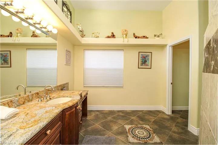 Bathroom featuring vanity