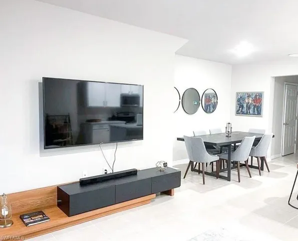 Living room with baseboards