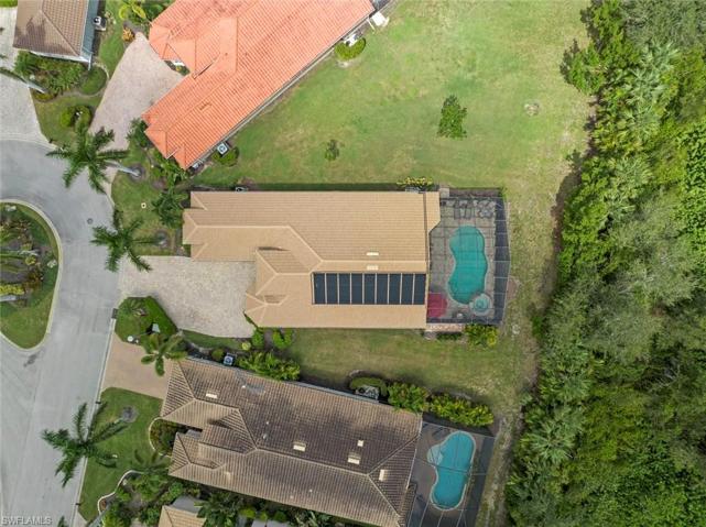 Aerial view directly above home - notice solar panels for pool and spa heat