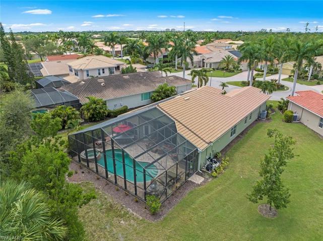 Aerial view of rear of home