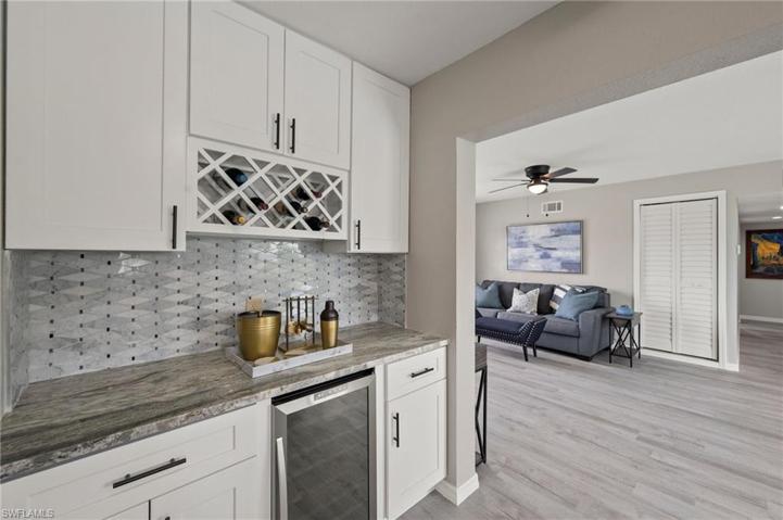 Custom wine/coffee bar, included new wine cooler