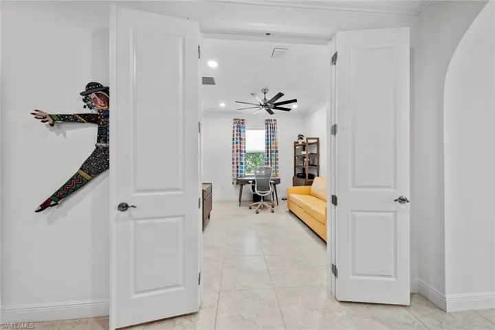 French doors for privacy in office/den