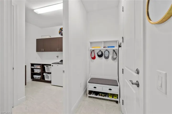 Drop zone by door to garage