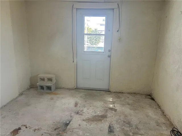 Office area? with concrete flooring