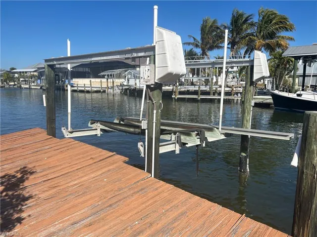 Dock with a boat lift