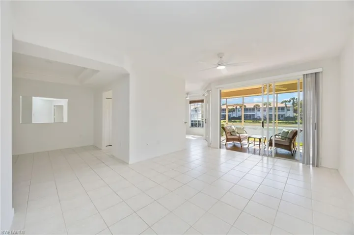 Family room and dining room. Lovely lake views