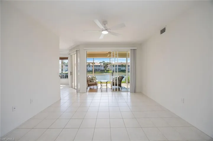 Family Room freshly painted, new fan, lovely lake view
