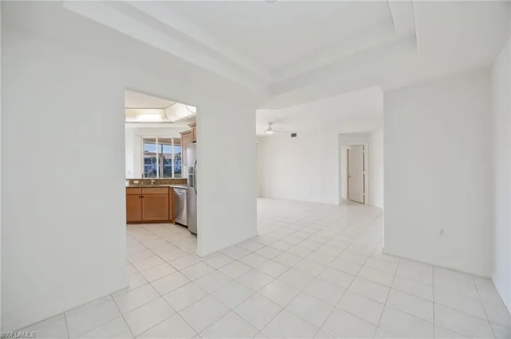 Dining room looking into kitchen