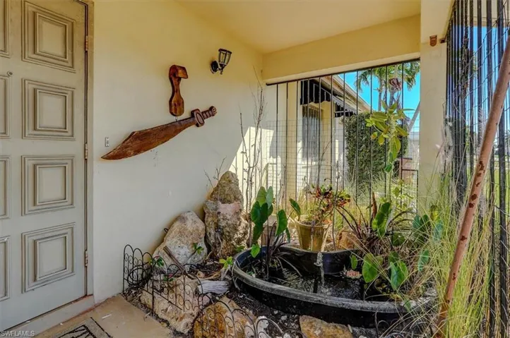 Koi Pond double door entry.