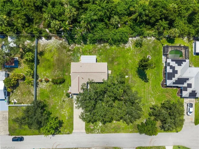 Aerial view of residential area