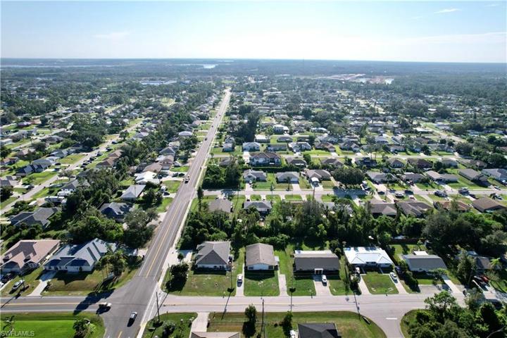 Aerial view of street
