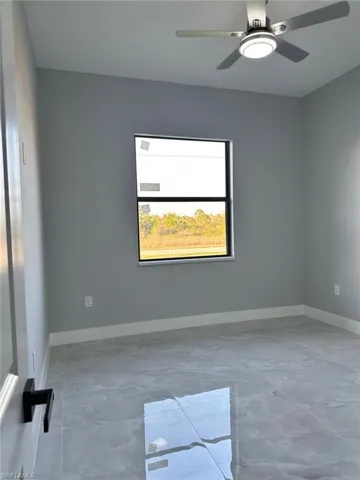 Bedroom with ceiling fan