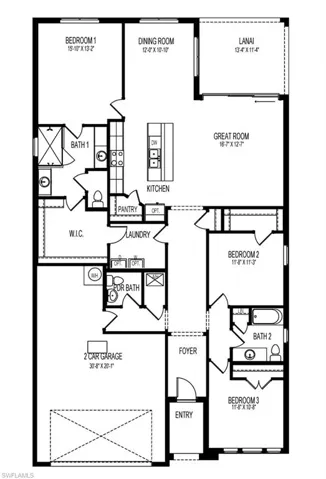View of floor plan / room layout