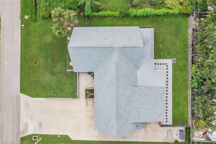 View from above of property