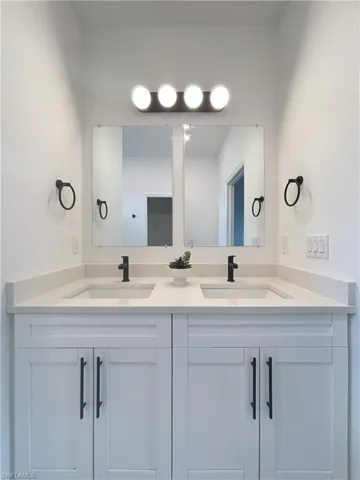Full bath with double vanity