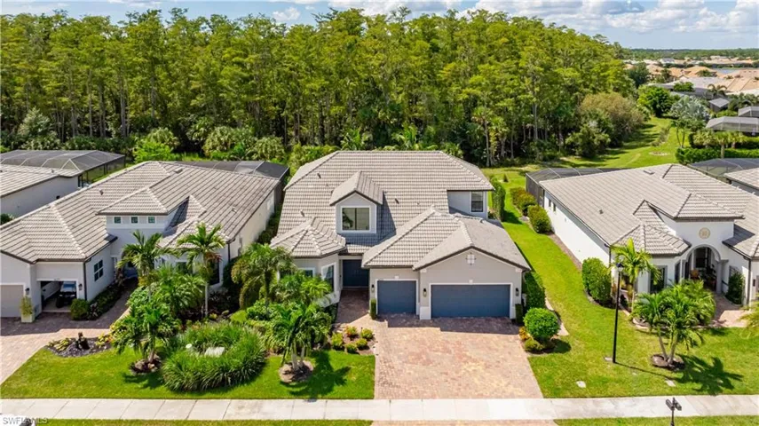 Aerial perspective of suburban area