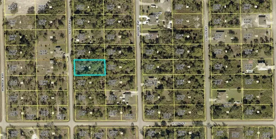 Map / location featuring property boundaries highlighted