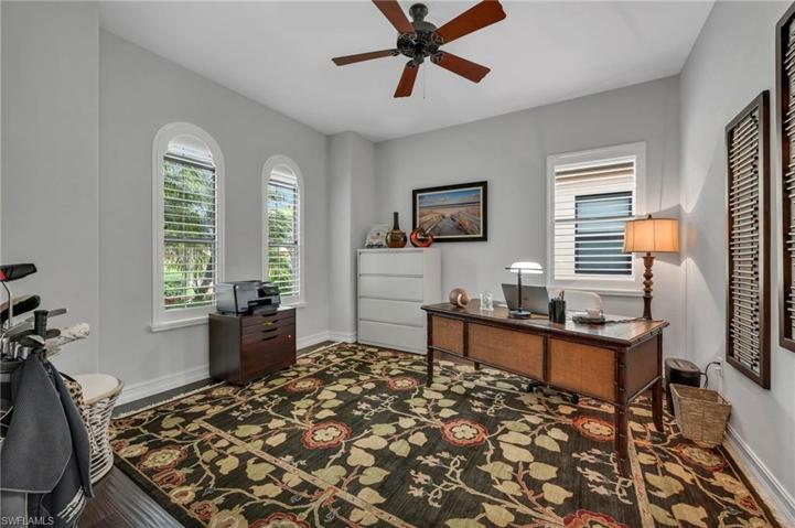 This home office is spacious - and with the addition of a wardrobe could be a 4th bedroom.