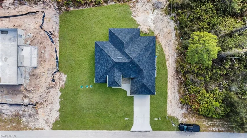 Birds eye view of property