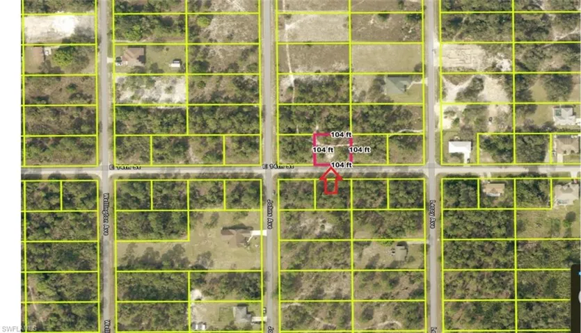 Map / location featuring property boundaries highlighted