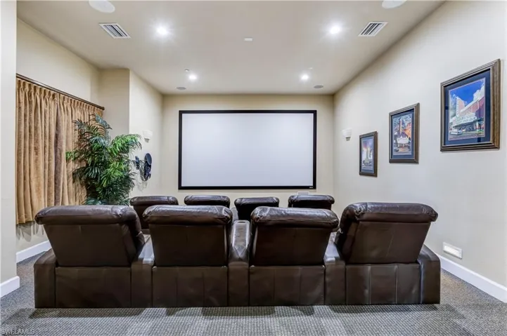 Home office with recessed lighting, light tile patterned flooring, and french doors