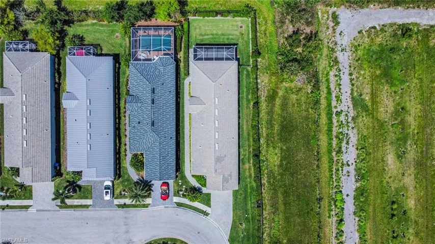 Arial view of property