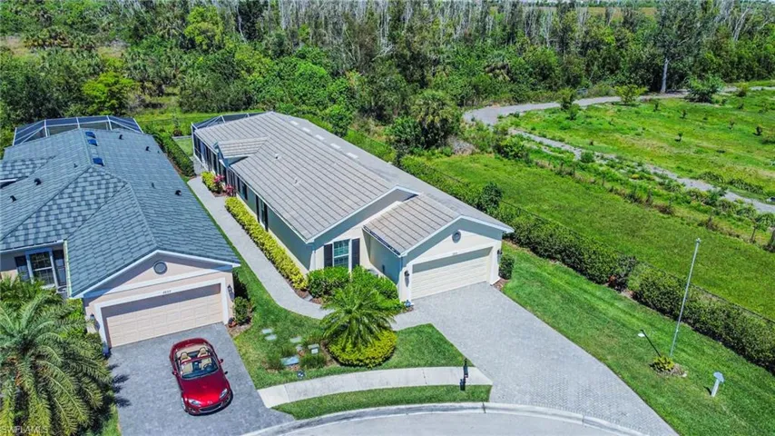 Arial View of property at end of Cul De Sac