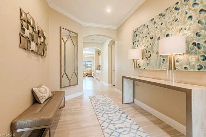Hallway with ornamental molding