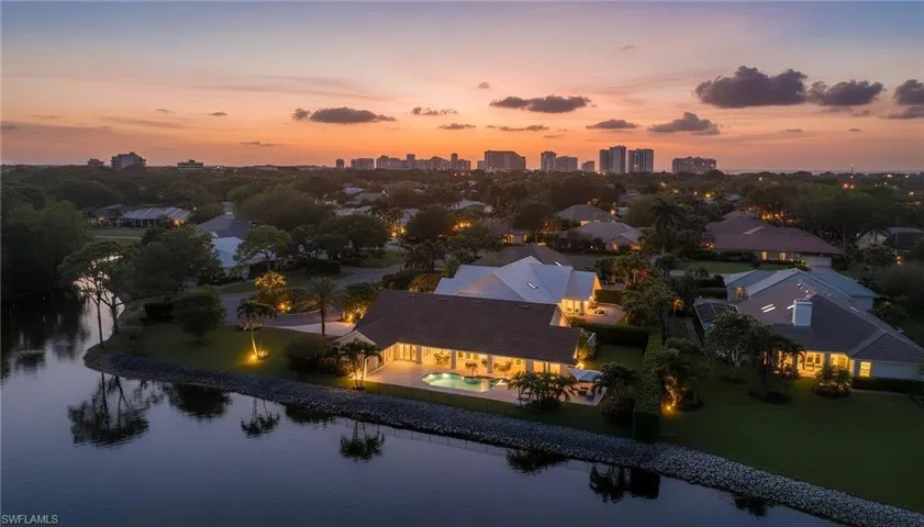 Aerial night skyline