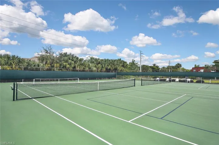 View of tennis court