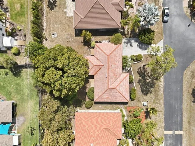 Aerial view of residential area