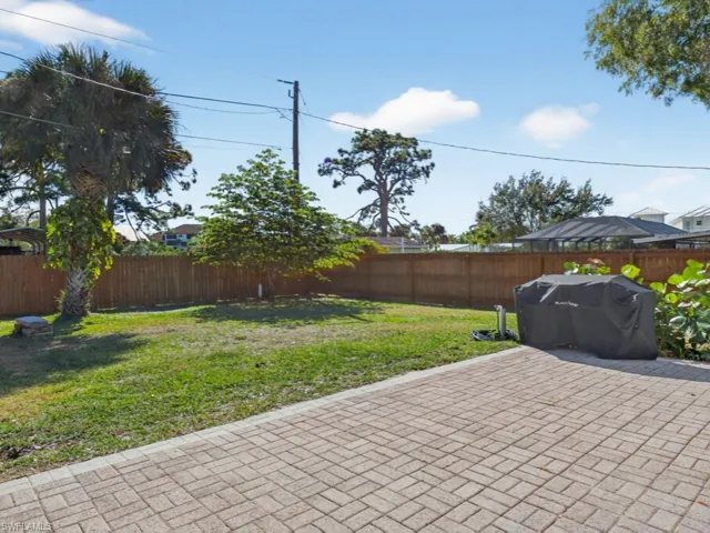 Very large patio for play and grilling