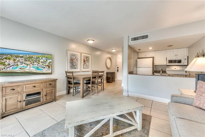 Spacious living and dining area